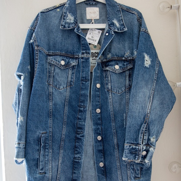longline denim jacket zara